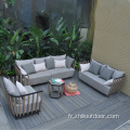 Set de canapé de plein air le plus récent Sofa de jardin en teck Balcon